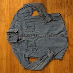 Express womens relaxed-fit Denim Chambray